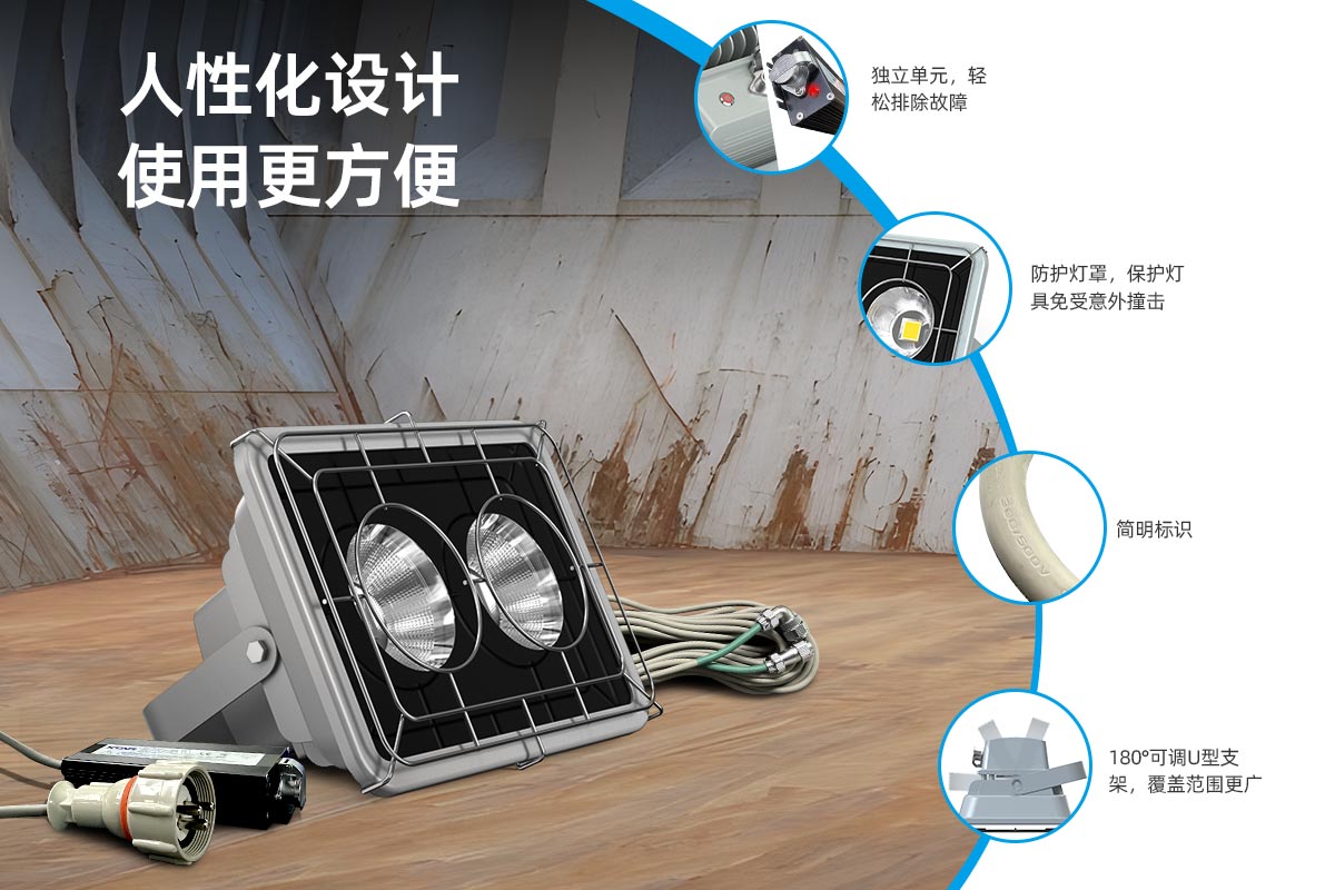 BB视讯 MarineGlow WPL1 10000流明 安全型泛光灯